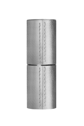 The Gianvito Rossi Silver Leather Lipstick Set